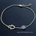 High Quality Silver And Gold Color Evil Eye Diamond Bracelet